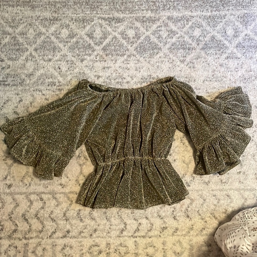 Nasty Gal Metallic Top